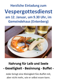 Plakat Vespergottesdienst